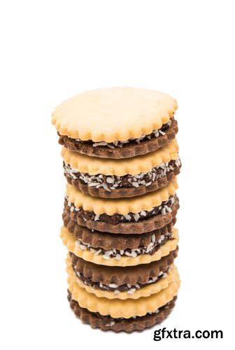 Sandwich Cookies With Chocolate - 12xJPGs