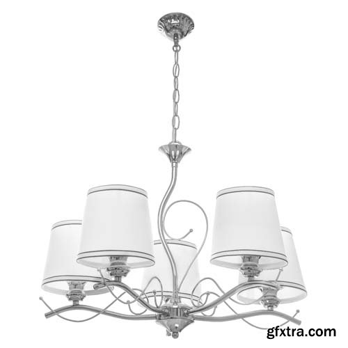 Silver Chandelier Isolated - 10xJPGs