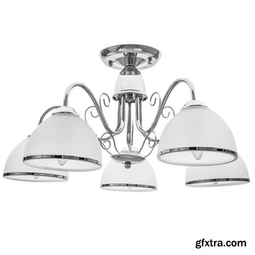 Silver Chandelier Isolated - 10xJPGs