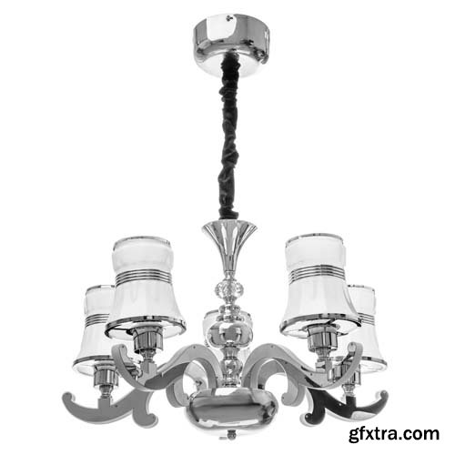 Silver Chandelier Isolated - 10xJPGs