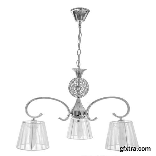 Silver Chandelier Isolated - 10xJPGs