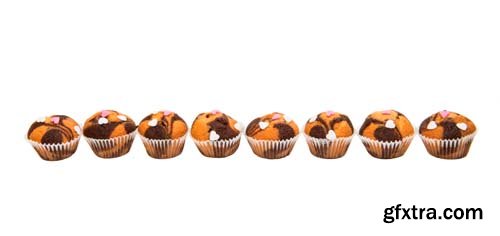 Small Muffins Isolated - 7xJPGs