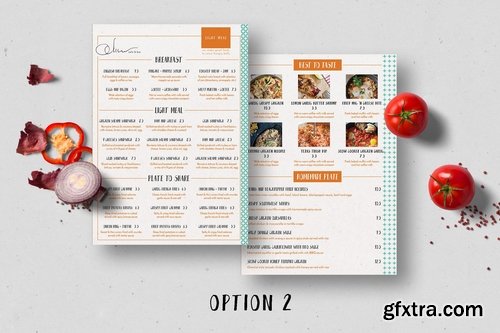 Simple Stylish Cafe Menu