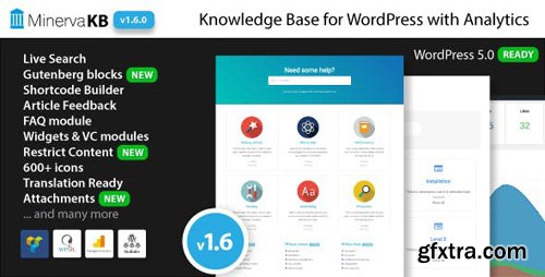 CodeCanyon - MinervaKB v1.6.1 - Knowledge Base for WordPress with Analytics - 19185769