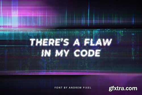 Glitchy - A digital Glitch Font