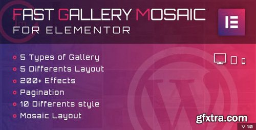 CodeCanyon - Fast Gallery Mosaic for Elementor WordPress Plugin v1.0 - 23879290