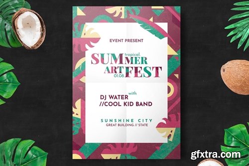 Minimal Summer Festival Flyer Template