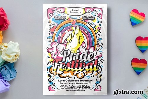 Hand Drawn Pride Festival Template