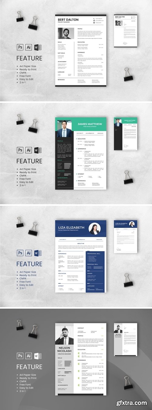 Professional CV And Resume Template Bundle 2