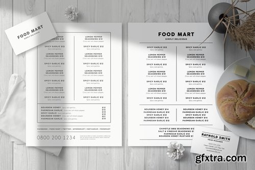 Simple Menu + Business Card