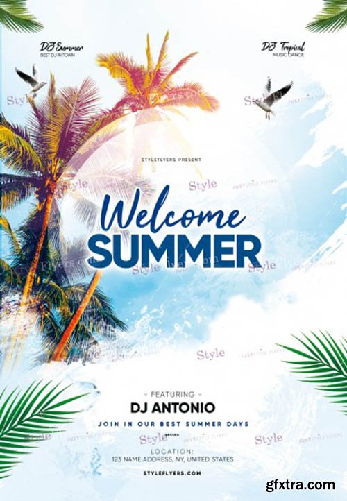 Welcome Summer V8 2019 PSD Flyer Template