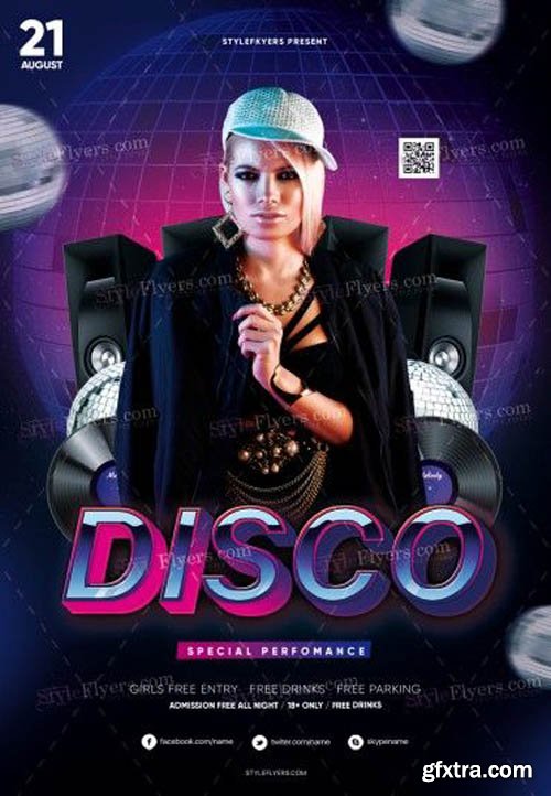 Disco V11 2019 PSD Flyer Template