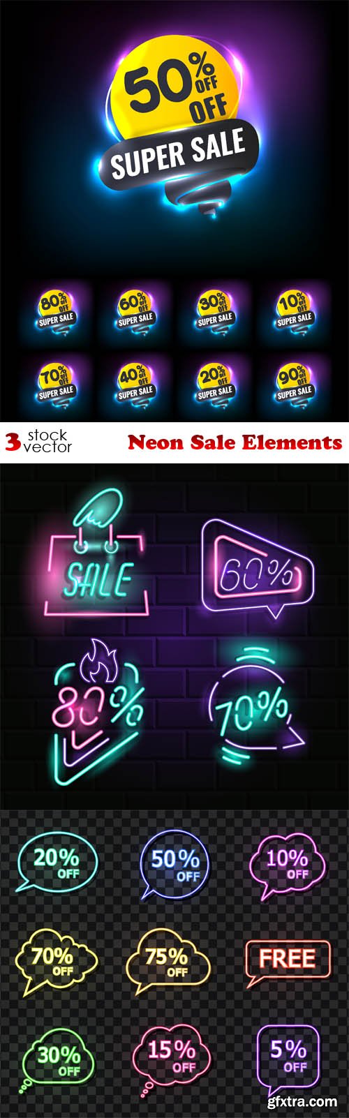 Vectors - Neon Sale Elements