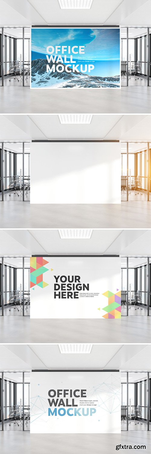 Wall in Modern Office Mockup 264497580