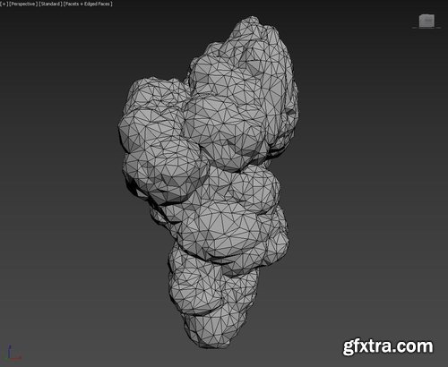 Cgtrader - Low poly Floating Island Mossy Rock Pack 190503 3D Model Collection