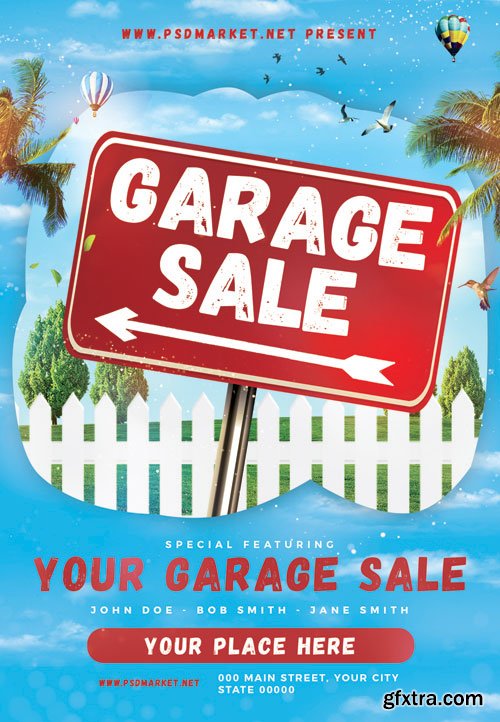 GARAGE SALE FLYER – PSD TEMPLATE