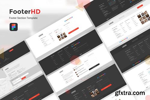 FooterHD - Footer UI Kit Template For Figma