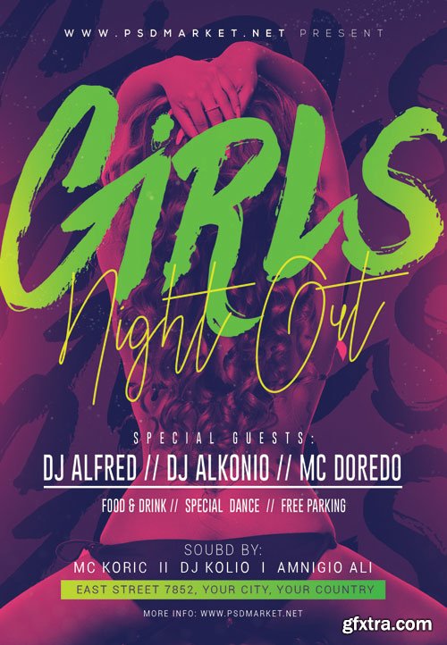 GIRLS NIGHT OUT FLYER – PSD TEMPLATE