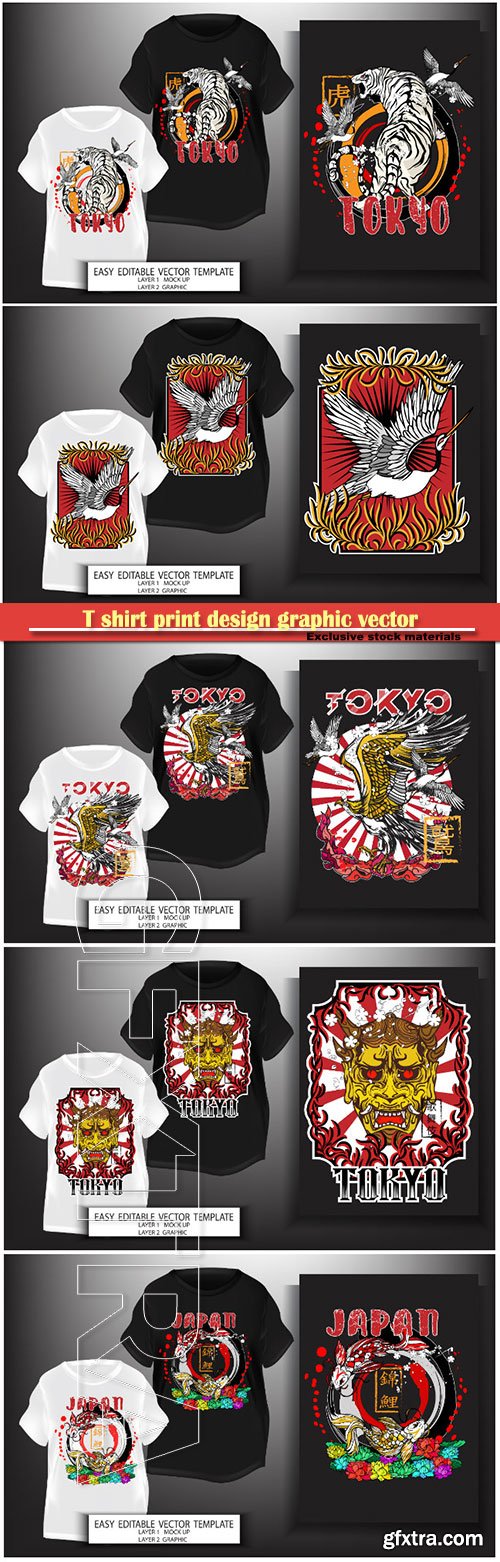 T shirt print design graphic vector illustration