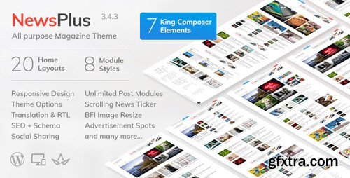 ThemeForest - NewsPlus v3.4.3 - News and Magazine WordPress theme - 4208250