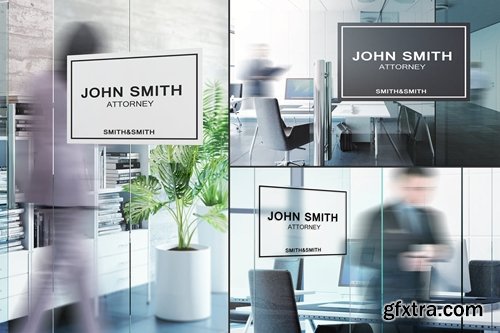 Office Logo Tags Mockups