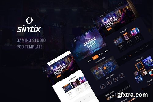 Sintix - Gaming Studio PSD Template