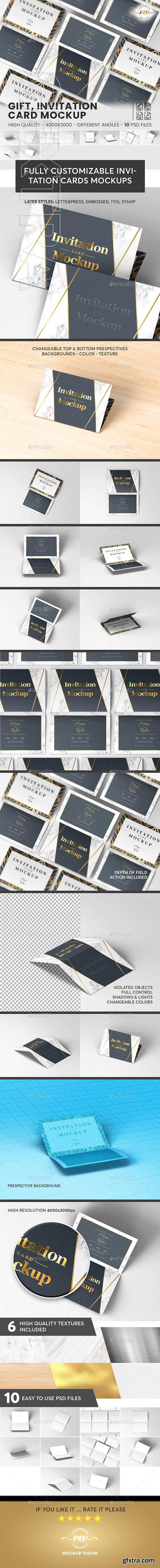 GraphicRiver - Greeting, Invitation Card Mockup 23643114