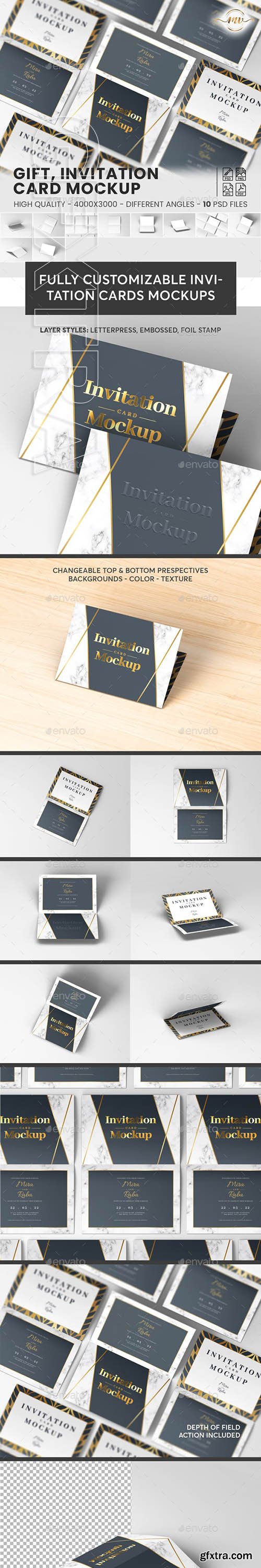 GraphicRiver - Greeting, Invitation Card Mockup 23643114