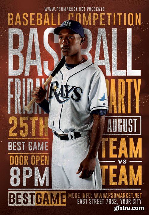 BASEBALL MATCH FLYER - PSD TEMPLATE