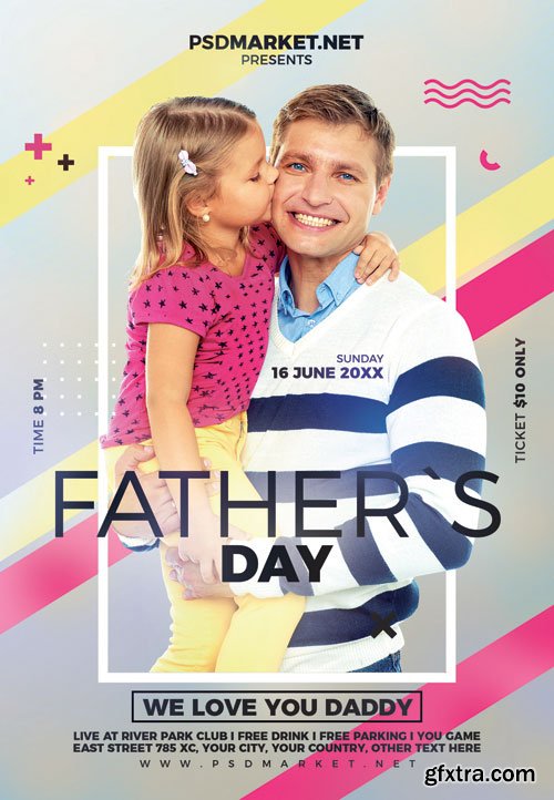 FATHERS DAY EVENT FLYER - PSD TEMPLATE