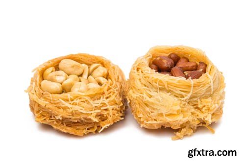 Baklava With Nuts Isolated - 9xJPGs