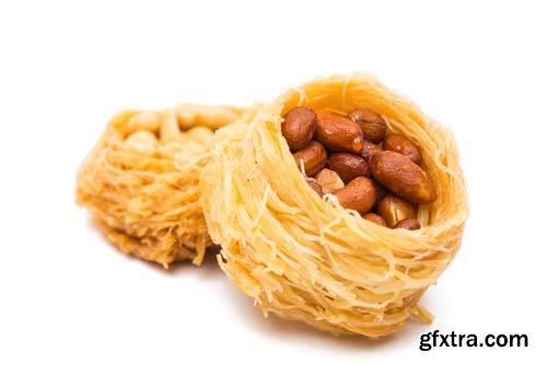 Baklava With Nuts Isolated - 9xJPGs