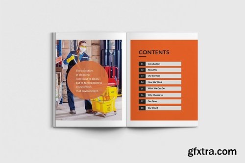 Cleancore - A4 Cleaning Service Brochure Template