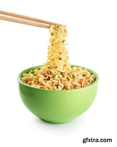 Bowl Of Noodles Isolated - 8xJPGs