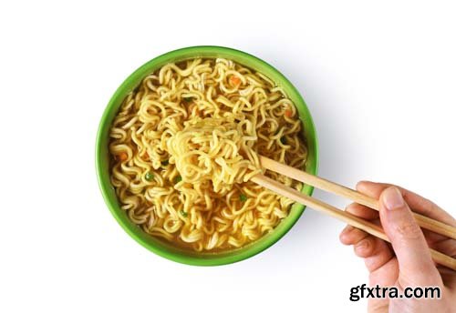 Bowl Of Noodles Isolated - 8xJPGs