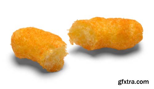 Cheese Puffs Isolated - 6xJPGs