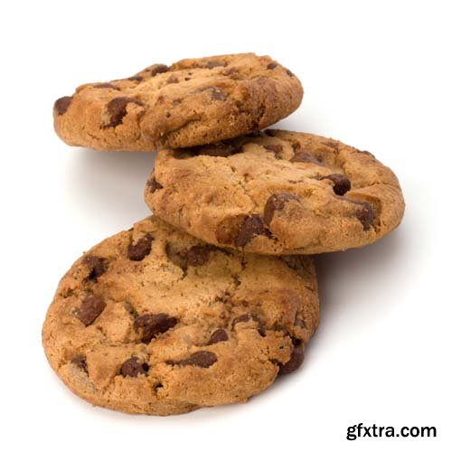 Chocolate Homemade Pastry Cookies Isolated - 15xJPGs