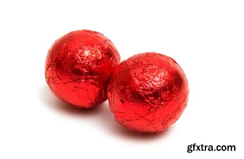 Chocolate In Foil Isolated - 9xJPGs