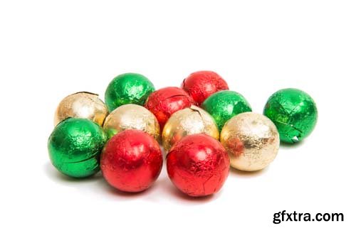 Chocolate In Foil Isolated - 9xJPGs