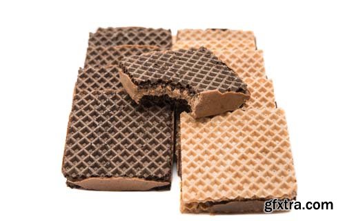 Chocolate Wafer Isolated - 15xJPGs