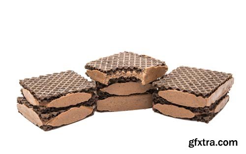 Chocolate Wafer Isolated - 15xJPGs