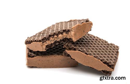 Chocolate Wafer Isolated - 15xJPGs