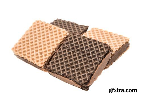 Chocolate Wafer Isolated - 15xJPGs