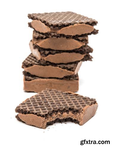 Chocolate Wafer Isolated - 15xJPGs