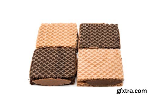 Chocolate Wafer Isolated - 15xJPGs