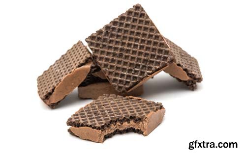 Chocolate Wafer Isolated - 15xJPGs