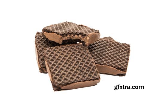 Chocolate Wafer Isolated - 15xJPGs