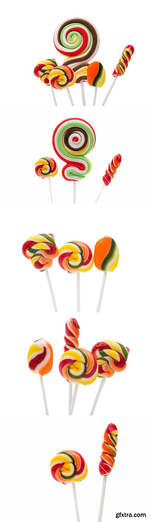 Colorful Spiral Lollipop Isolated - 5xJPGs