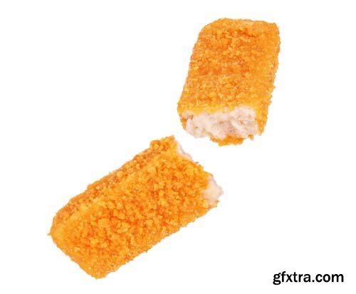 Crispy Fish Fingers Isolated - 9xJPGs