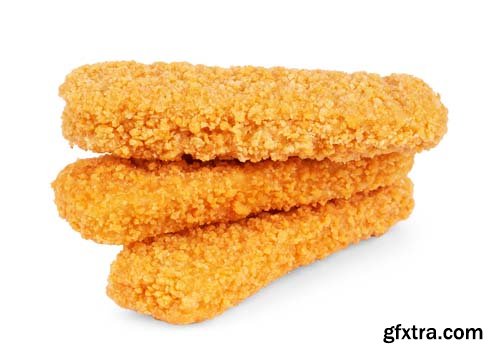 Crispy Fish Fingers Isolated - 9xJPGs